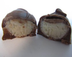 An opened coconut cream