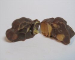 An opened P'nut cluster