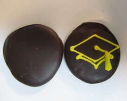 Some of our wonderfully minty peppermint patties, that can be personalized.